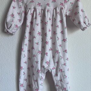 Janie and Jack Floral Pink Kids One Piece size 6-12m